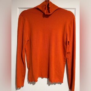 Orange Long Sleeve Sweater Top
